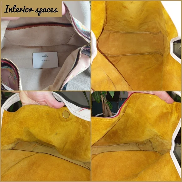 🤍Coach 1941 Bandit 39 Chalk Hobo With Paraire Flower Saddle Print Inner Bag - Picture 5 of 15